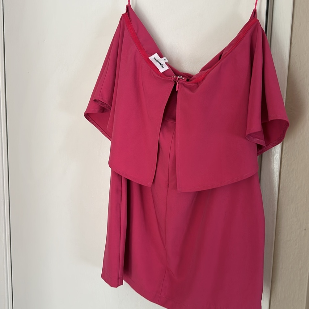 Superdown Catalina Ruffle Tube Mini Dress - Hot Pink, Size M - Picture 5 of 6
